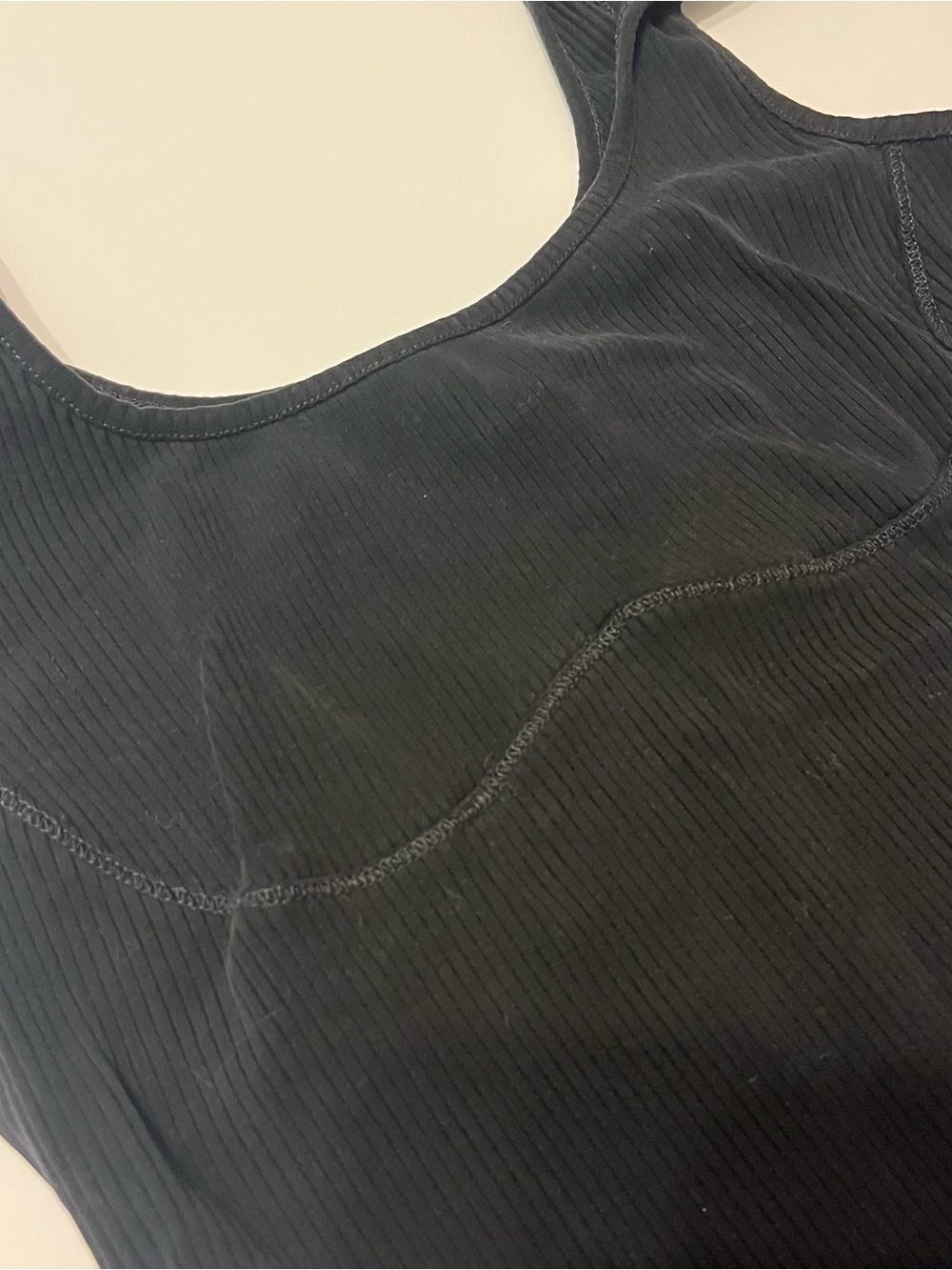Black Ribbed Tank Top - Picture 3 of 4
